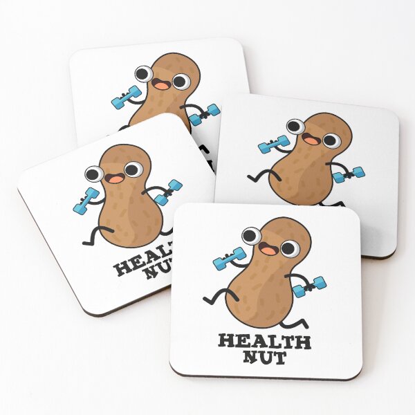 Item preview, Health Nut Exercise Funny Peanut Puns  designed and sold by punnybone.