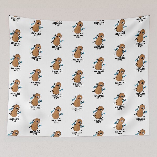 Item preview, Health Nut Exercise Funny Peanut Puns  designed and sold by punnybone.