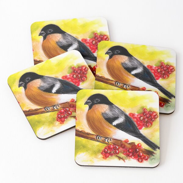 Item preview, Bullfinch and Berries  designed and sold by CraftyLeeks.