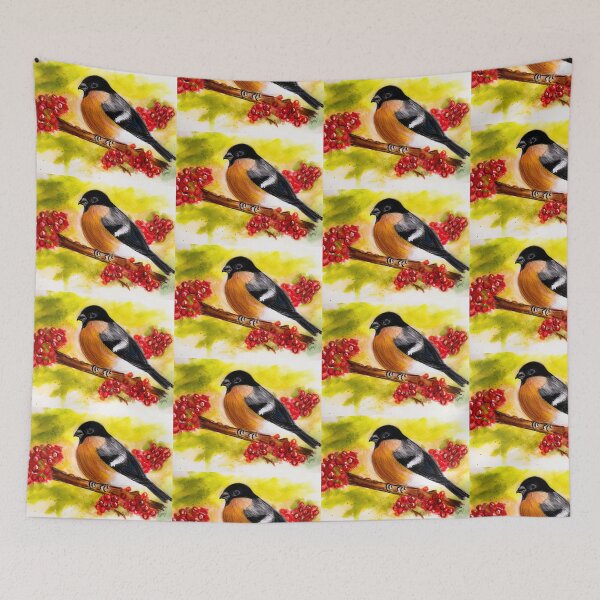 Item preview, Bullfinch and Berries  designed and sold by CraftyLeeks.