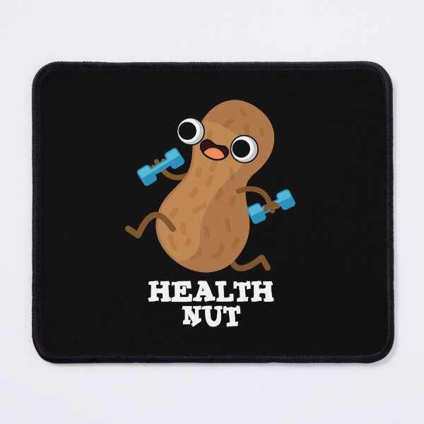 Item preview, Health Nut Exercise Funny Peanut Puns (Dark BG) designed and sold by punnybone.