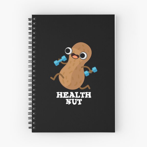 Item preview, Health Nut Exercise Funny Peanut Puns (Dark BG) designed and sold by punnybone.