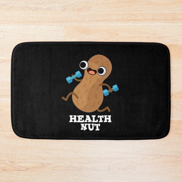 Item preview, Health Nut Exercise Funny Peanut Puns (Dark BG) designed and sold by punnybone.