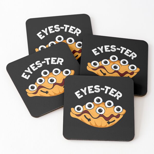 Item preview, Eyes-ter Funny Oyster Pun (Dark BG) designed and sold by punnybone.