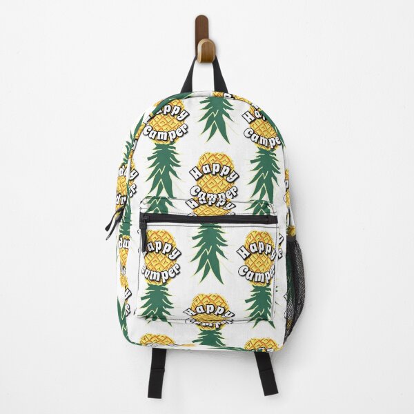 Item preview, Happy Camper upside down pineapple logo swinger diecut sticker designed and sold by bensclassicstuf.