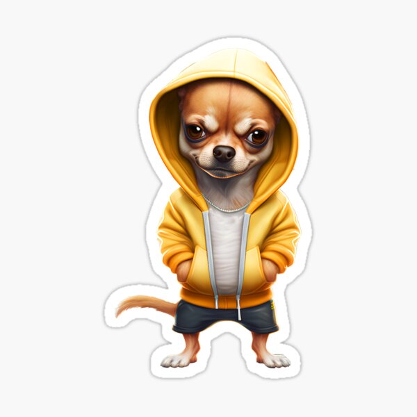 Item preview, Chihuahua hoodie  | Chihuahua in Yellow hoodie designed and sold by TeeARTHY.