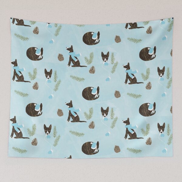 Item preview, Winter Dog Pattern designed and sold by mtcreativeco.