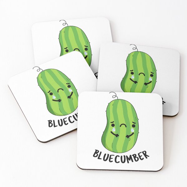 Item preview, Blue-cumber Funny Cucumber Puns  designed and sold by punnybone.
