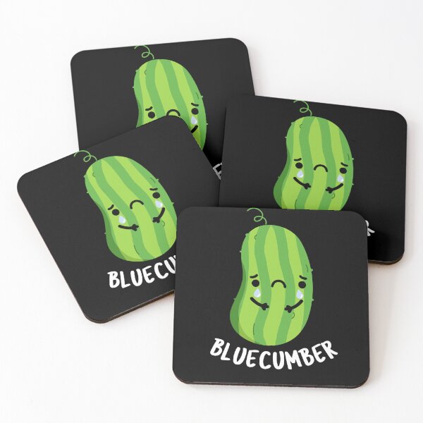 Item preview, Blue-cumber Funny Cucumber Puns (Dark BG) designed and sold by punnybone.