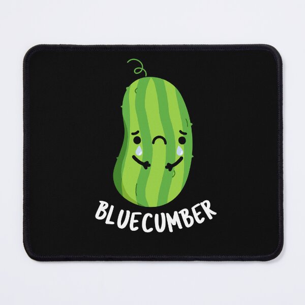 Item preview, Blue-cumber Funny Cucumber Puns (Dark BG) designed and sold by punnybone.