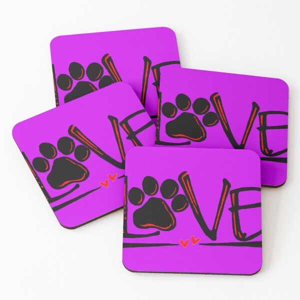 Item preview, Copy of Love Pet Animal Heart Love Foot Print 2BW designed and sold by Rowena Jones.