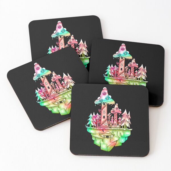 Item preview, Floating Mushroom Forest Island - Psychedelic designed and sold by mikeymadness.
