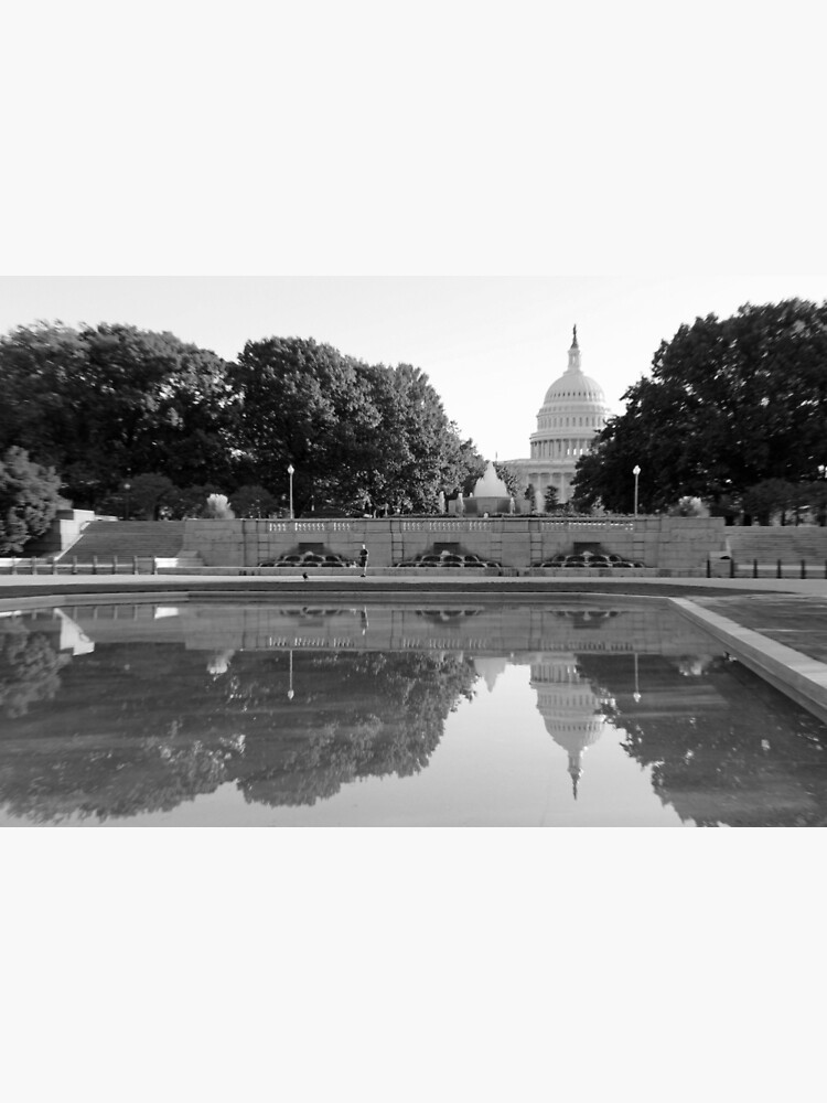 Disover North Side Of The United States Capitol With Reflections – 2 Premium Matte Vertical Poster