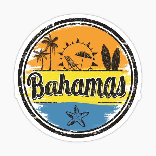 Bahamas Travel Destination Stamp Sticker