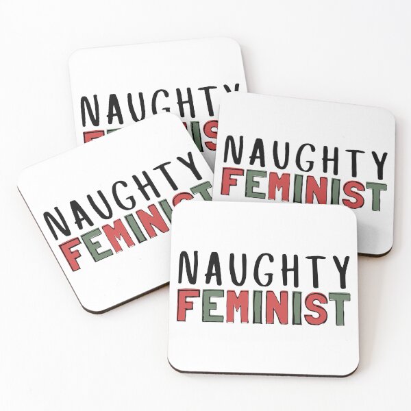 Item preview, NAUGHTY FEMINIST | FEMINIST CHRISTMAS QUOTE designed and sold by Festive Feminist.