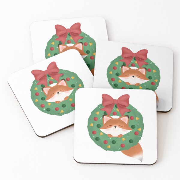 Item preview, Christmas Fox Wreath designed and sold by Cattodoodles.