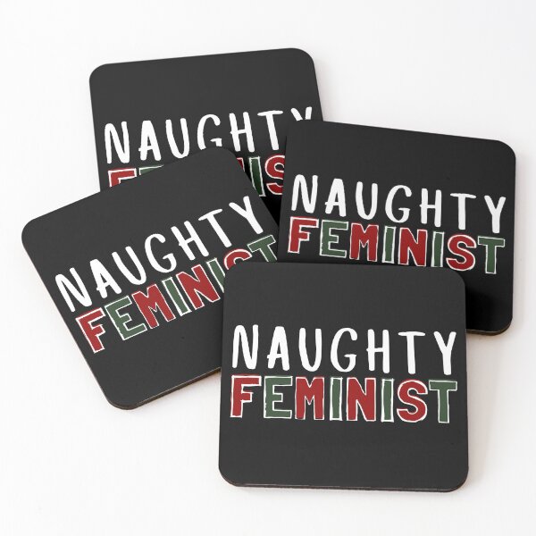 Item preview, NAUGHTY FEMINIST | FEMINIST CHRISTMAS QUOTE designed and sold by Festive Feminist.