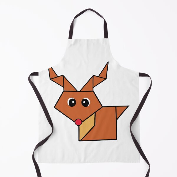 Item preview, cute square rudolf illustration designed and sold by NaoZ.