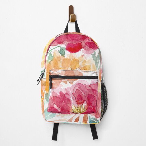 Item preview, Colorful watercolor peony flowers and leaves designed and sold by Tammy Kaye.