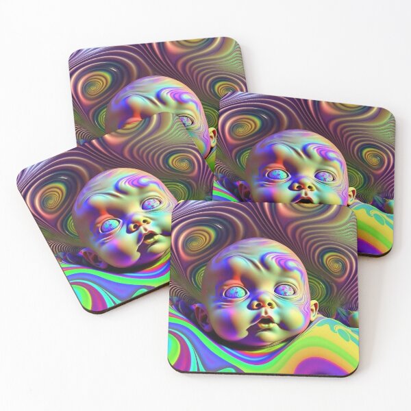 Item preview, Psychedelic Baby Abstract Trippy designed and sold by MythicPrompts.