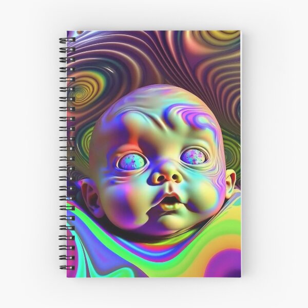Item preview, Psychedelic Baby Abstract Trippy designed and sold by MythicPrompts.