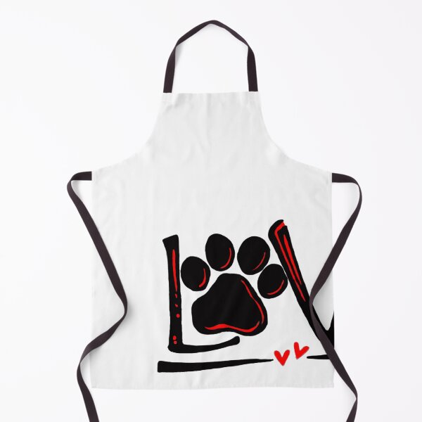 Item preview, Love Pet Animal Heart Love Foot Print 3BWR designed and sold by Rowena Jones.