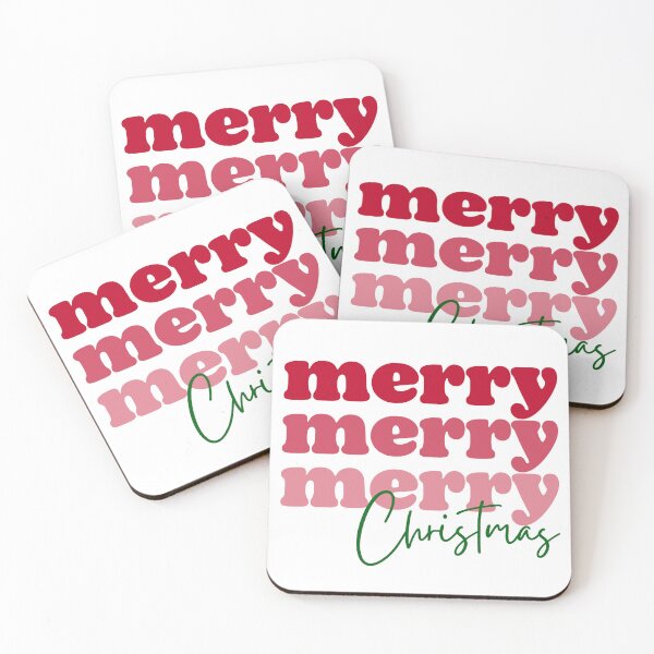 Item preview, MERRY CHRISTMAS | MODERN MERRY CHRISTMAS W/ REPEATING TEXT DESIGN designed and sold by Festive Feminist.