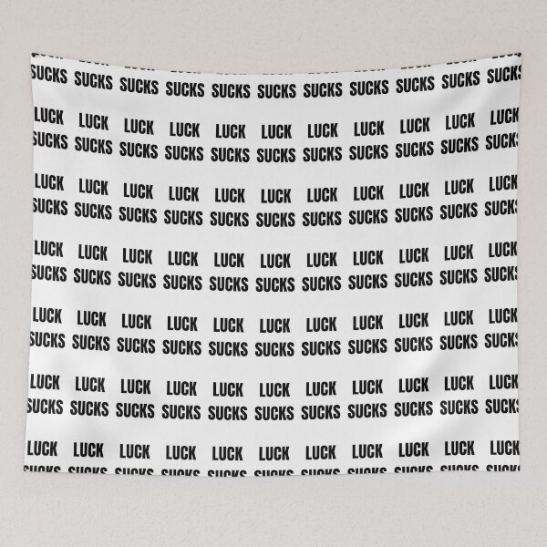 Item preview, LuckSucks White Tag designed and sold by TheLuckyOrigins.