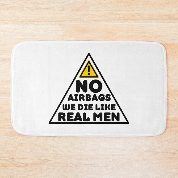 Item preview, No Air We Die Like Real Men - Funny Saying designed and sold by BopleDesigns.