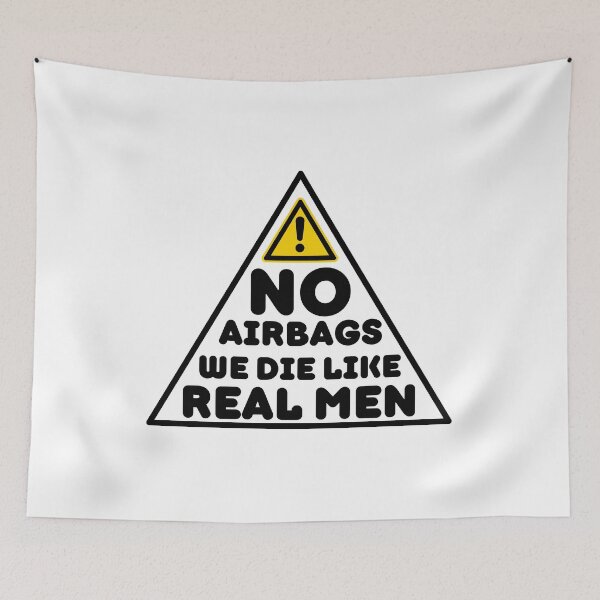 Item preview, No Air We Die Like Real Men - Funny Saying designed and sold by BopleDesigns.