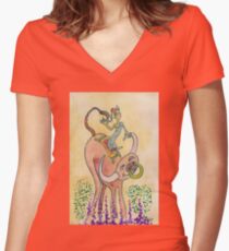 Having fun with my Buffalo Women's Fitted V-Neck T-Shirt