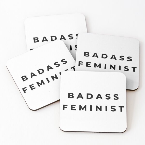 Item preview, BADASS FEMINIST | FEMINIST QUOTE MINIMAL DESIGN designed and sold by Festive Feminist.
