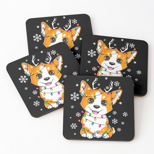 Item preview, Corgi Xmas Reindeer Tree Lights Gifts designed and sold by alexquang.