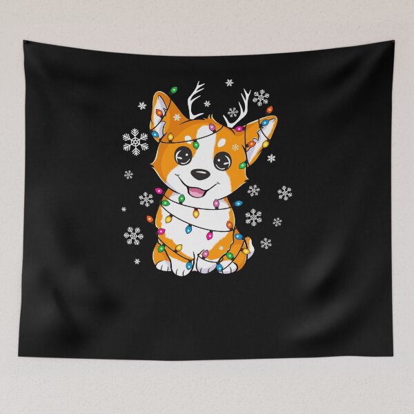 Item preview, Corgi Xmas Reindeer Tree Lights Gifts designed and sold by alexquang.