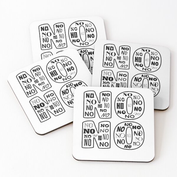 Item preview, No No No No, Negative, Black Print designed and sold by artfulnotebook.