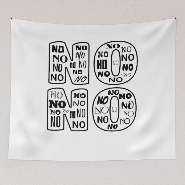 Item preview, No No No No, Negative, Black Print designed and sold by artfulnotebook.