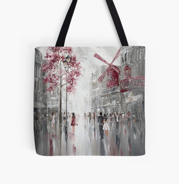 Aperçu de l'œuvre Moulin Rouge, paysage urbain de Paris créée et vendue par BellasArtStudio.