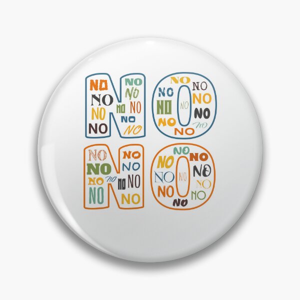 Item preview, No No No No, Negative, Retro Colors designed and sold by artfulnotebook.