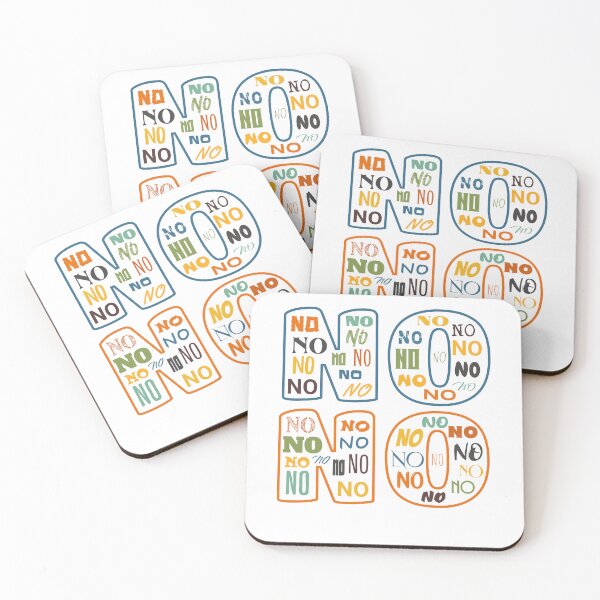 Item preview, No No No No, Negative, Retro Colors designed and sold by artfulnotebook.