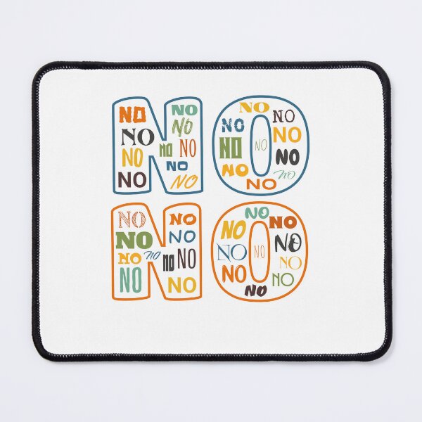 Item preview, No No No No, Negative, Retro Colors designed and sold by artfulnotebook.