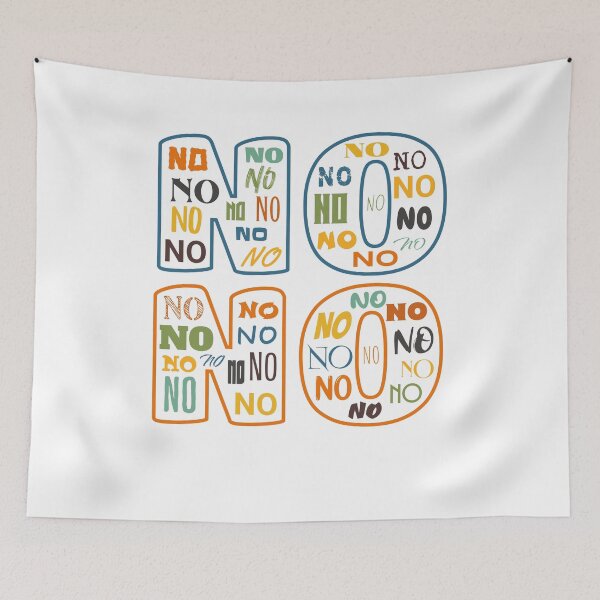 Item preview, No No No No, Negative, Retro Colors designed and sold by artfulnotebook.