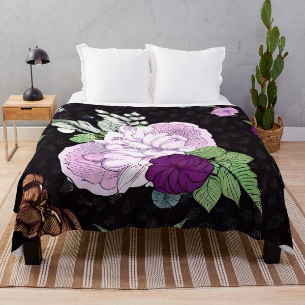 Aperçu de l'œuvre Fleurs violettes aquarelles, motif sans couture, art de jardin #12 créée et vendue par supeart.