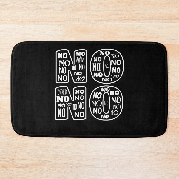 Item preview, No No No No, Negative, White Print designed and sold by artfulnotebook.