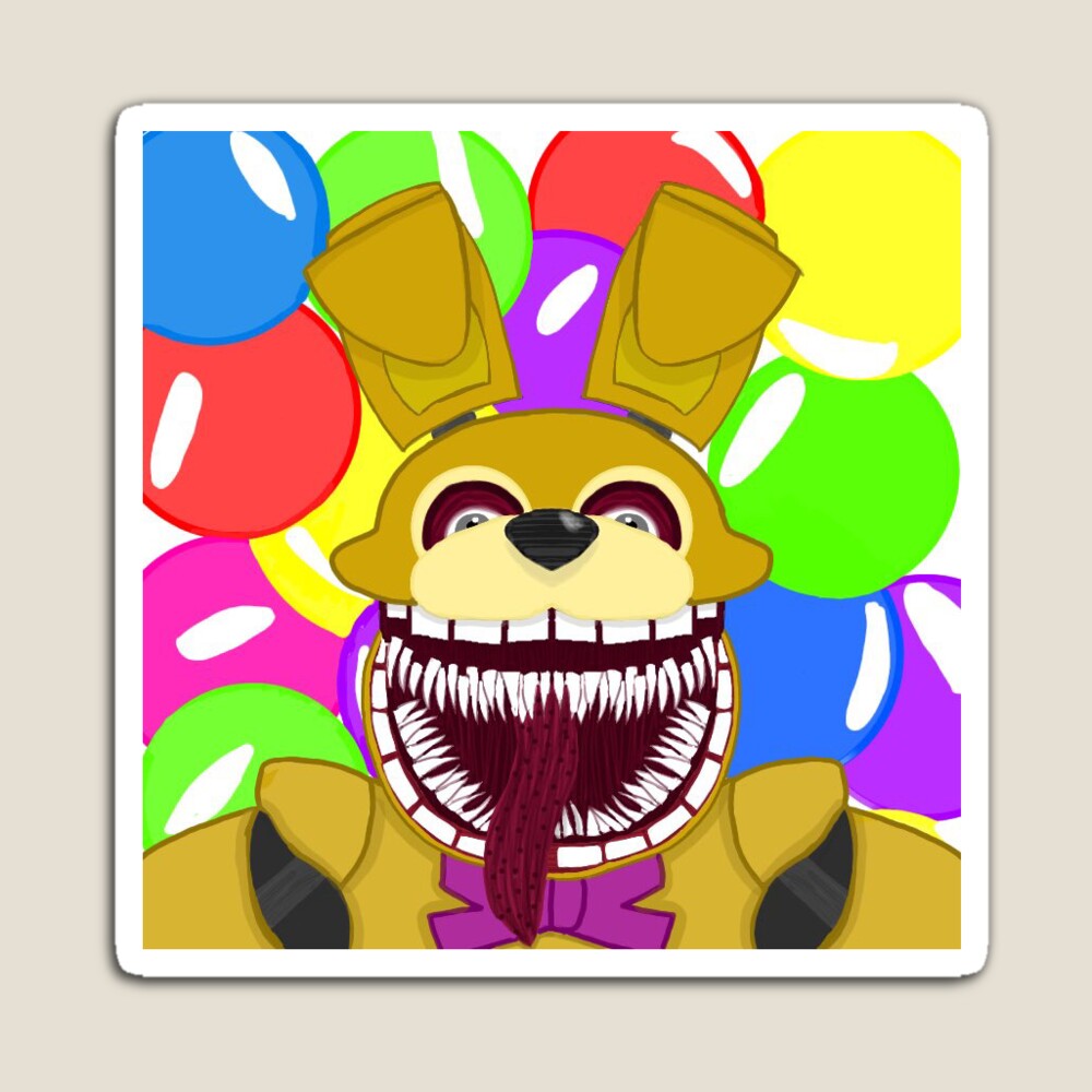 Golden Freddy Fazbear Matte Vinyl Sticker handdrawn 