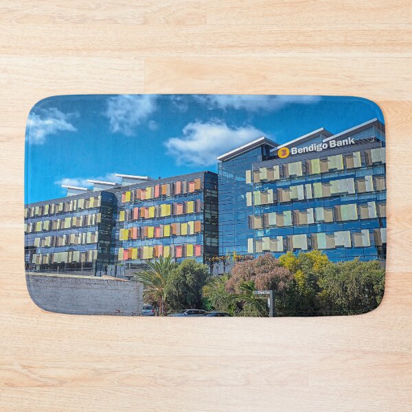 Item preview, The Bendigo Bank Building with Puffy Clouds sailing past - Bendigo, Victoria designed and sold by Steven Jodoin.
