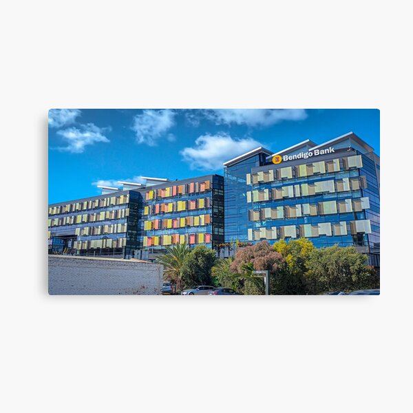 Item preview, The Bendigo Bank Building with Puffy Clouds sailing past - Bendigo, Victoria designed and sold by Steven Jodoin.