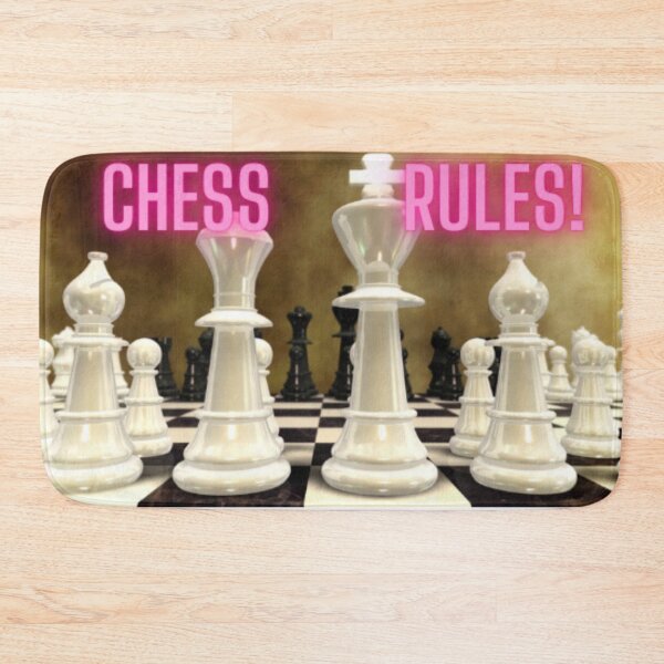 Item preview, Chess Rules! Image in hot pink caps designed and sold by TaiwanTitan87.