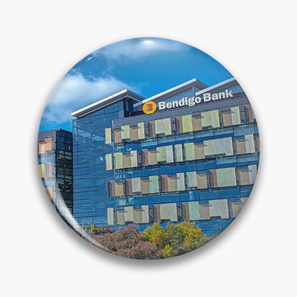 Item preview, The Bendigo Bank Building with Puffy Clouds sailing past - Bendigo, Victoria designed and sold by Steven Jodoin.