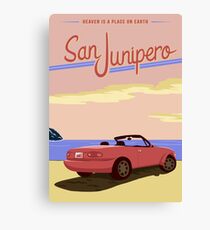 San Junipero Travel Poster Canvas Print