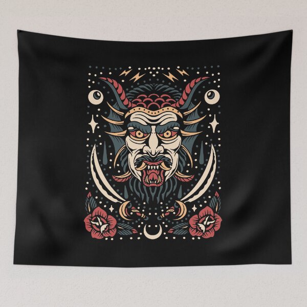 Item preview, Krampus Tattoo Design designed and sold by mkzmerch.